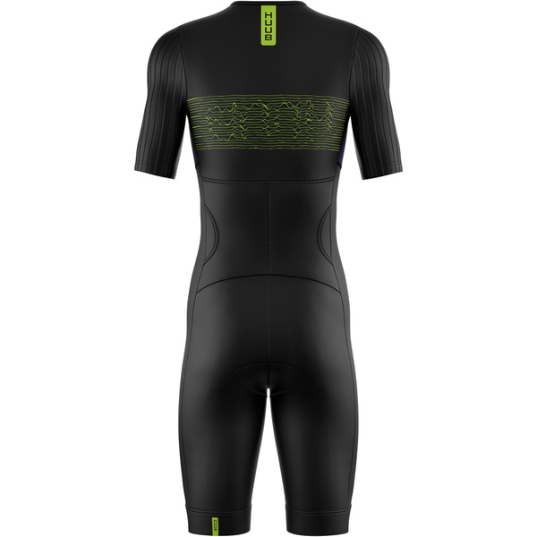 2026 HUUB Mens Contour Tri Suit CONTSBL - Black / Lime
